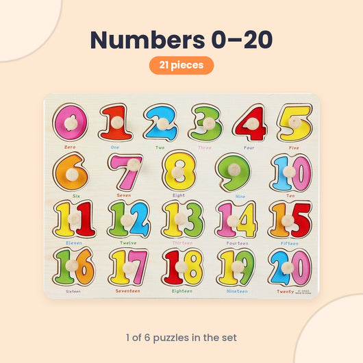 Wooden Peg Puzzles for Toddlers — Learn Letters, Numbers & More!