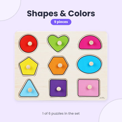 Wooden Peg Puzzles for Toddlers — Learn Letters, Numbers & More!